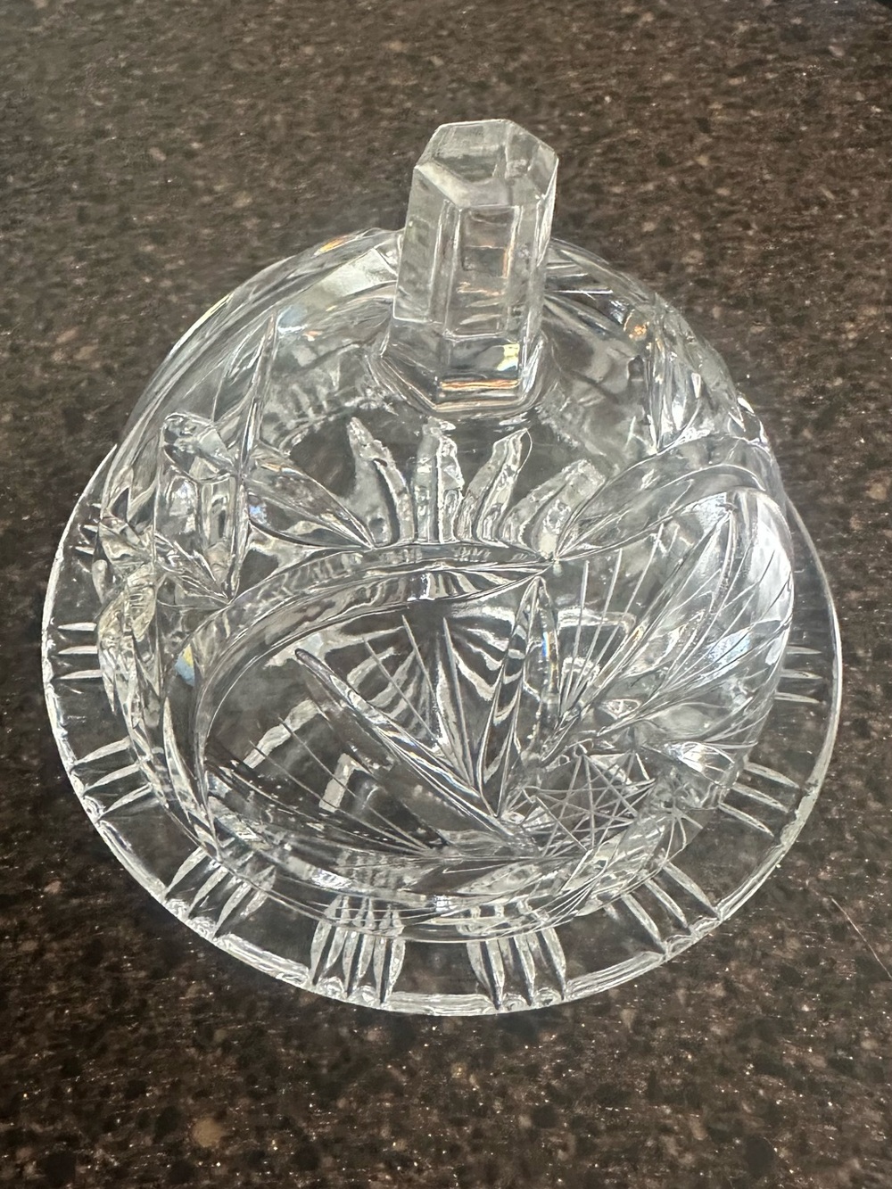 Clear Cut Glass Covered Butter Dish - Elegant Tabletop Serving